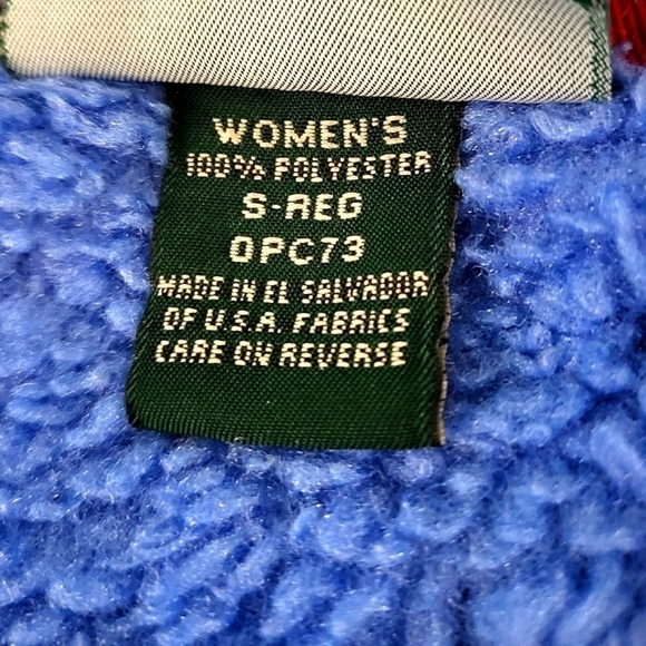 L.L. BEAN Cute Polartec Teddy Jacket in Electric Blue Women's Small - Picture 7 of 9